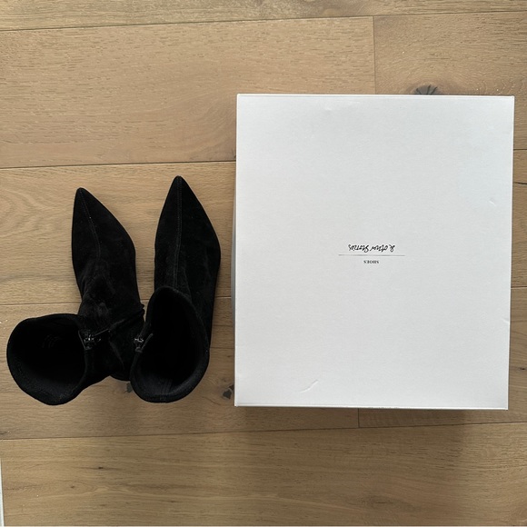 & Other Stories Pointy Sock Booties in Black Suede 38 - Picture 11 of 12
